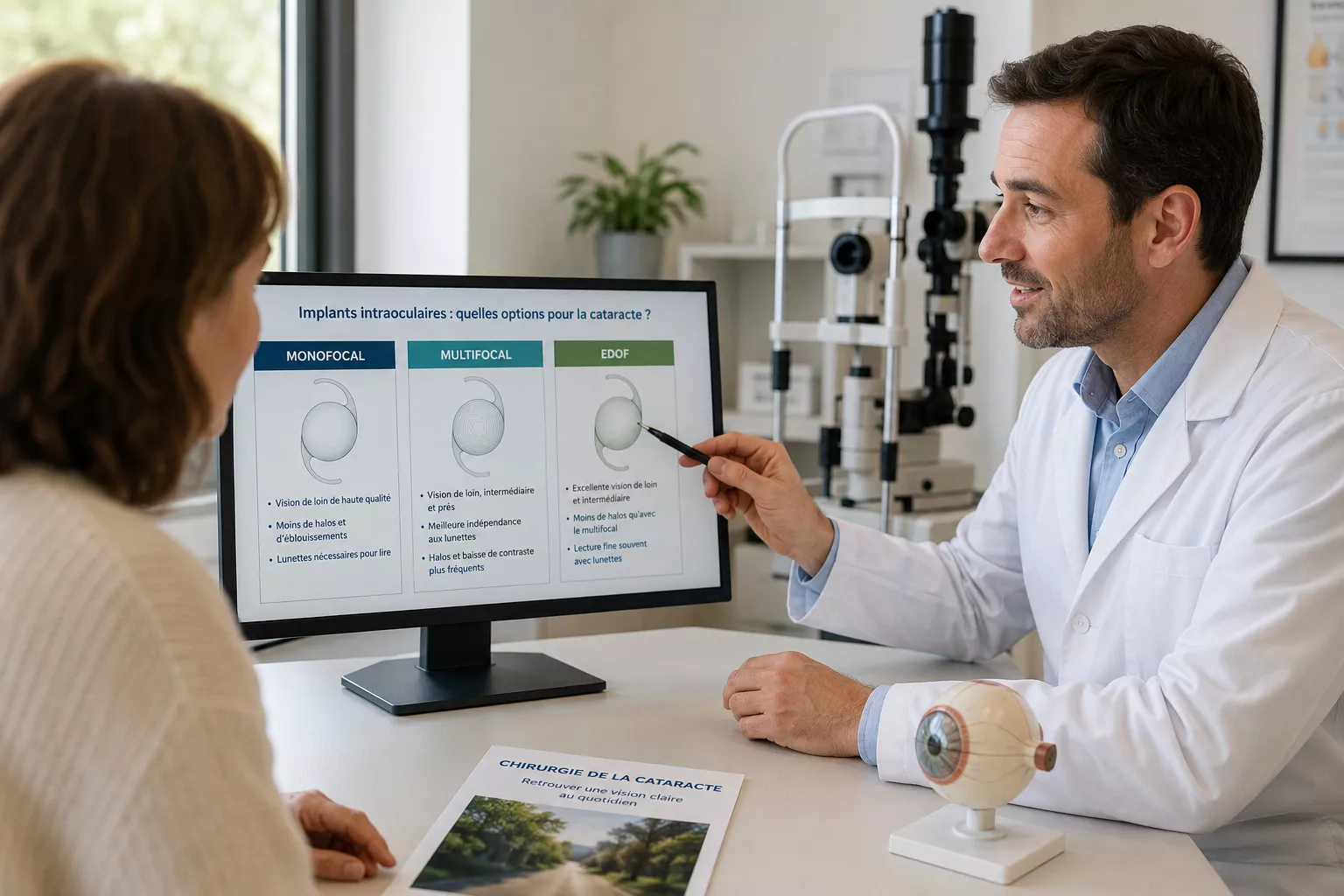 Implants intraoculaires cataracte : monofocal, multifocal ou EDOF ?